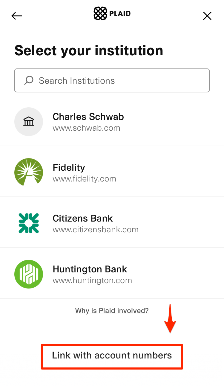 Paying through ACH